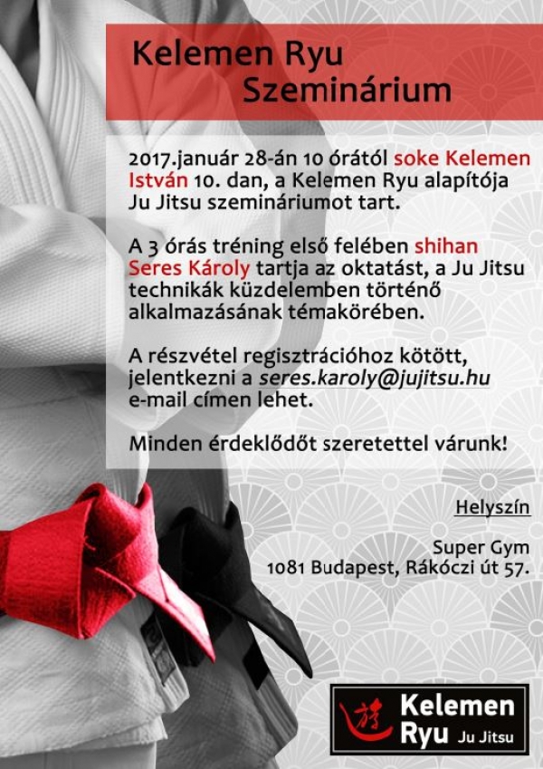 Kelemen Ryu Szeminárium január 28-án